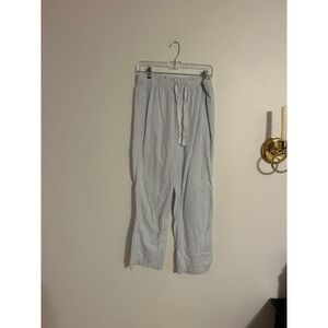 J.Crew Pajama Pants Women's‎ Size S Blue White Stripe Sparkle Lounge Sleepwear